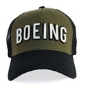 Boeing Mesh Back Cap, Black and Khaki