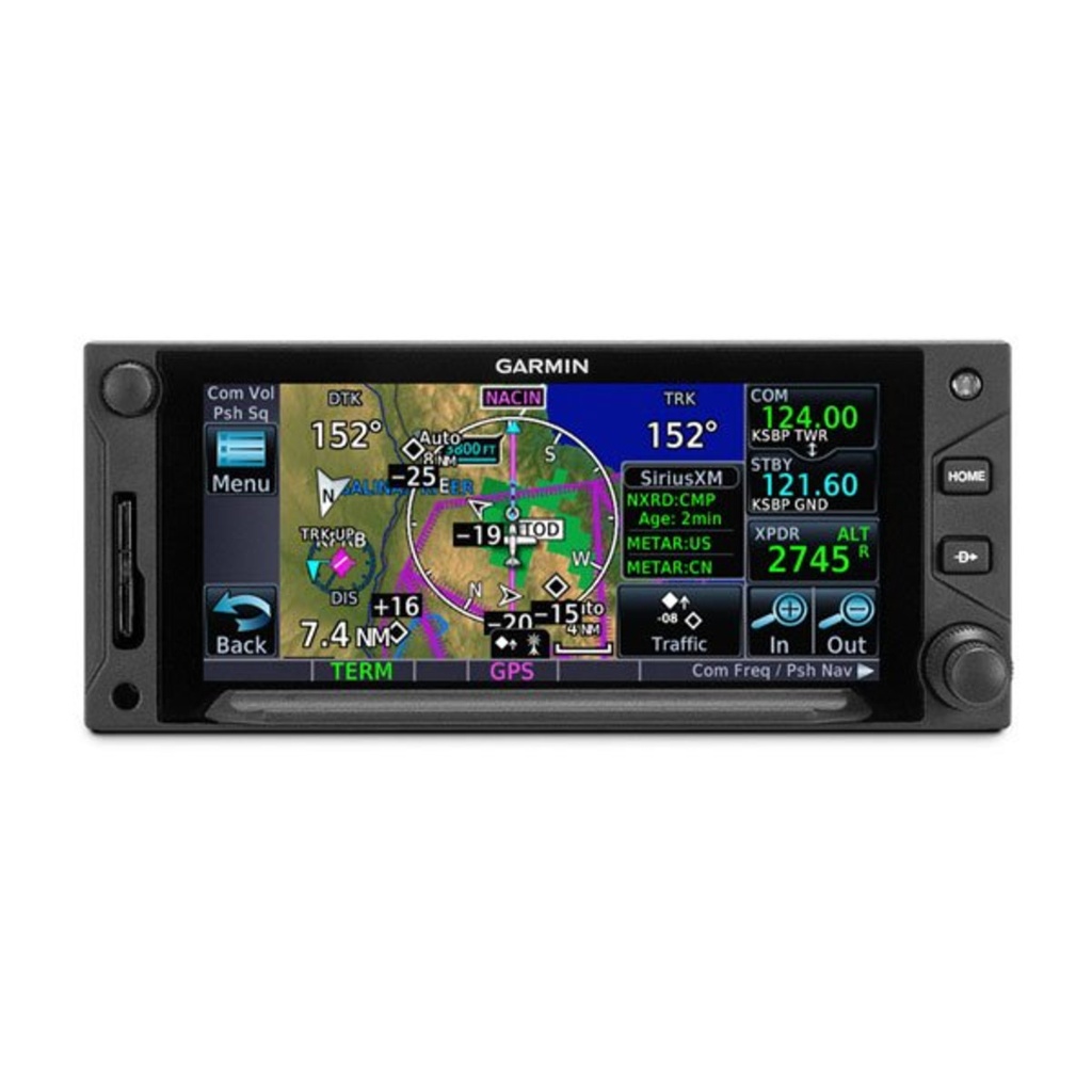 GTN 650H Xi noir avec rack hélicoptère, plaque arrière, kit connecteur